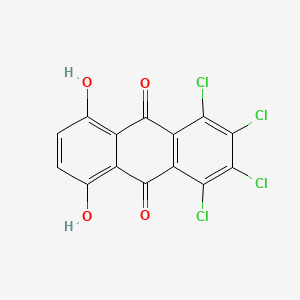 molecular formula C14H4Cl4O4 B12004230 1,2,3,4-Tetrachloro-5,8-dihydroxyanthracene-9,10-dione CAS No. 34234-10-1