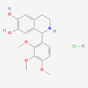 molecular formula C18H22ClNO5 B12004267 1-(2,3,4-Trimethoxyphenyl)-1,2,3,4-tetrahydro-6,7-isoquinolinediol hydrochloride 
