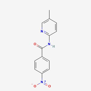 molecular formula C13H11N3O3 B12004332 Benzamide, N-(5-methyl-2-pyridinyl)-4-nitro- CAS No. 17710-05-3