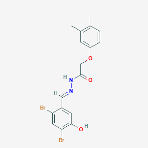 molecular formula C17H16Br2N2O3 B12004362 N'-[(E)-(2,4-dibromo-5-hydroxyphenyl)methylidene]-2-(3,4-dimethylphenoxy)acetohydrazide 