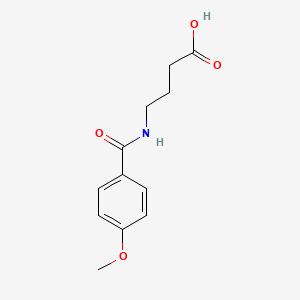 molecular formula C12H15NO4 B1200448 4-[(4-Methoxybenzoyl)amino]butanoic acid CAS No. 72432-14-5