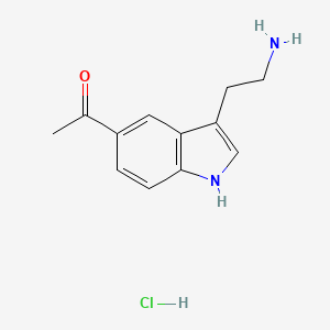 molecular formula C12H15ClN2O B12004503 Ketone, 3-(2-aminoethyl)indol-5-YL methyl, hydrochloride CAS No. 4682-98-8