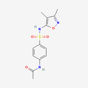 molecular formula C13H15N3O4S B1200454 N(4)-Acetylsulfisoxazole CAS No. 4206-74-0