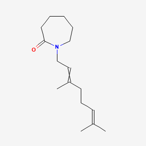 molecular formula C16H27NO B1200460 1-[(2E)-3,7-Dimethylocta-2,6-dien-1-YL]azepan-2-one 
