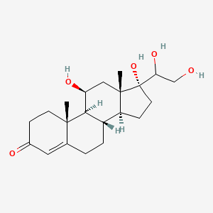 molecular formula C21H32O5 B1200463 Pregn-4-en-3-one, 11,17,20,21-tetrahydroxy-, (11beta)- CAS No. 2899-95-8