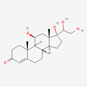 molecular formula C21H32O5 B1200463 (8S,9S,10R,11S,13S,14S,17R)-17-(1,2-dihydroxyethyl)-11,17-dihydroxy-10,13-dimethyl-2,6,7,8,9,11,12,14,15,16-decahydro-1H-cyclopenta[a]phenanthren-3-one CAS No. 2899-95-8