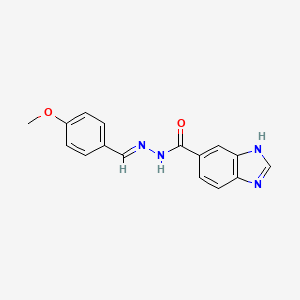 molecular formula C16H14N4O2 B12004676 N'-(4-Methoxybenzylidene)-1H-benzimidazole-6-carbohydrazide 