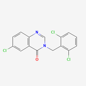 molecular formula C15H9Cl3N2O B12004696 6-Chloro-3-(2,6-dichlorobenzyl)-4(3H)-quinazolinone CAS No. 618443-47-3
