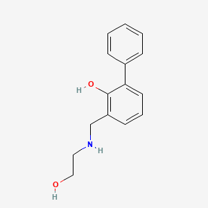molecular formula C15H17NO2 B12004715 Ethanol, 2-[(2-hydroxy-3-phenylbenzyl)amino]- CAS No. 5414-76-6