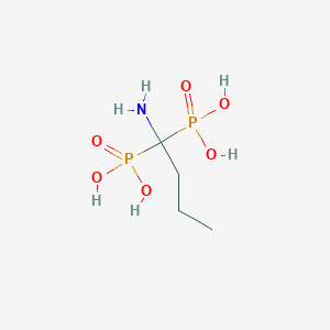 molecular formula C4H13NO6P2 B1200472 Aminobutane bisphosphonate CAS No. 32545-60-1