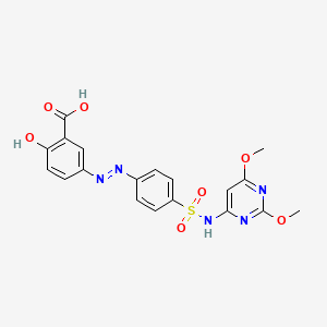 molecular formula C19H17N5O7S B1200473 Salazodimethoxine CAS No. 40016-88-4