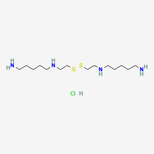 molecular formula C14H35ClN4S2 B1200475 1,18-Diamino-7,13-diaza-9,10-dithiaoctadecane tetrahydrochloride CAS No. 51230-38-7