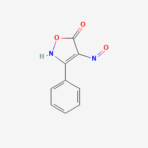 molecular formula C9H6N2O3 B12004787 (4Z)-3-Phenylisoxazole-4,5-dione 4-oxime CAS No. 6265-53-8