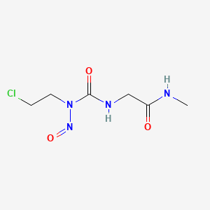 molecular formula C6H11ClN4O3 B1200481 Chloroethylnitrosocarbamoyl-glycinemethylamide CAS No. 93037-39-9