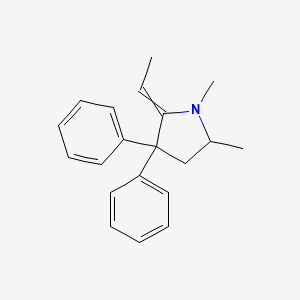 molecular formula C20H23N B1200484 Pyrrolidine, 1,5-dimethyl-3,3-diphenyl-2-ethylidene- CAS No. 30223-73-5