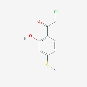 molecular formula C9H9ClO2S B012005 2-Chloro-1-[2-hydroxy-4-(methylsulfanyl)phenyl]ethan-1-one CAS No. 102645-96-5