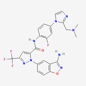 molecular formula C24H20F4N8O2 B1200500 Razaxaban CAS No. 218298-21-6