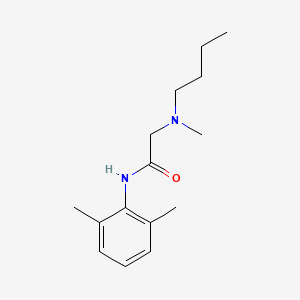 molecular formula C15H24N2O B1200507 Acetamide, 2-(butylmethylamino)-N-(2,6-dimethylphenyl)- CAS No. 60108-67-0