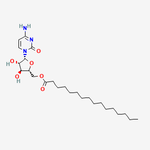 molecular formula C25H43N3O6 B1200510 Arabinosyl cytosine palmitate CAS No. 31088-06-9