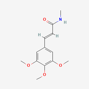 molecular formula C13H17NO4 B12005109 Cinnamamide, N-methyl-3,4,5-trimethoxy- CAS No. 73790-90-6