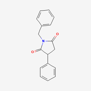 molecular formula C17H15NO2 B12005139 N-Benzyl-3-phenylsuccinimide CAS No. 42856-57-5