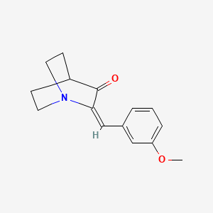 molecular formula C15H17NO2 B12005241 (2E)-2-(3-methoxybenzylidene)-1-azabicyclo[2.2.2]octan-3-one 