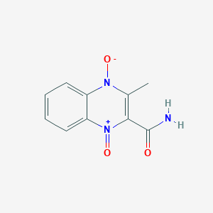 molecular formula C10H9N3O3 B12005331 3-Methyl-2-quinoxalinecarboxamide 1,4-dioxide CAS No. 23433-66-1