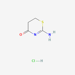 molecular formula C4H6N2OS.ClH<br>C4H7ClN2OS B12005343 5,6-Dihydro-4-oxo-4H-1,3-thiazin-2-amine monohydrochloride CAS No. 24676-13-9