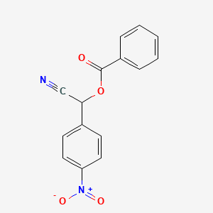 molecular formula C15H10N2O4 B12005372 Cyano(4-nitrophenyl)methyl benzoate CAS No. 51130-02-0