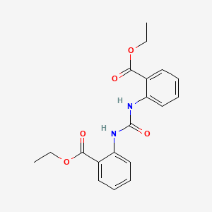 molecular formula C19H20N2O5 B12005464 Ethyl 2-({[2-(ethoxycarbonyl)anilino]carbonyl}amino)benzoate 