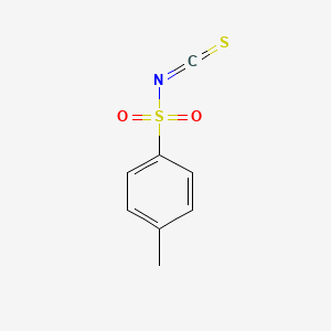 molecular formula C8H7NO2S2 B12005601 Benzenesulfonyl isothiocyanate, 4-methyl- CAS No. 1424-52-8