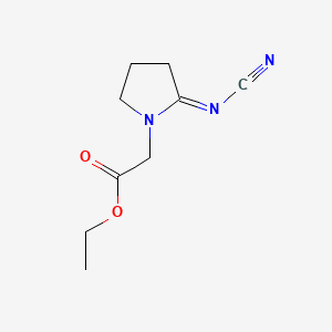 molecular formula C9H13N3O2 B12005617 Ethyl 2-(cyanoimino)-1-pyrrolidineacetate CAS No. 150012-85-4