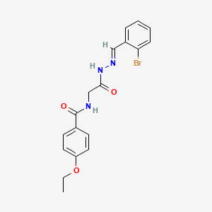 molecular formula C18H18BrN3O3 B12005654 N-(2-(2-(2-Bromobenzylidene)hydrazino)-2-oxoethyl)-4-ethoxybenzamide CAS No. 769146-78-3