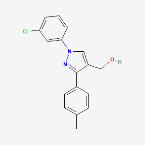 molecular formula C17H15ClN2O B12005755 (1-(3-Chlorophenyl)-3-P-tolyl-1H-pyrazol-4-YL)methanol CAS No. 618441-67-1