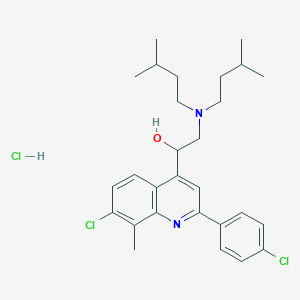 molecular formula C28H37Cl3N2O B12005806 1-(7-Chloro-2-(4-chlorophenyl)-8-methylquinolin-4-yl)-2-(diisopentylamino)ethan-1-ol hydrochloride CAS No. 6343-45-9