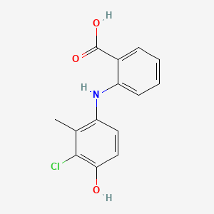 molecular formula C14H12ClNO3 B1200606 N-(3-Chloro-4-hydroxy-2-methylphenyl)anthranilic acid CAS No. 77605-73-3