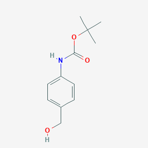 molecular formula C12H17NO3 B120062 tert-Butyl (4-(hydroxymethyl)phenyl)carbamate CAS No. 144072-29-7