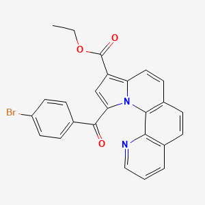 molecular formula C25H17BrN2O3 B12006202 Ethyl 11-(4-bromobenzoyl)pyrrolo[1,2-a][1,10]phenanthroline-9-carboxylate CAS No. 477893-41-7