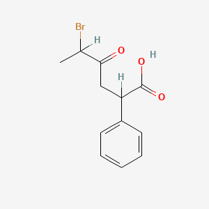 5-Bromo-4-oxo-2-phenylhexanoic acid