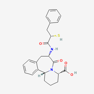 (4S,7S,12bR)-6-oxo-7-[[(2S)-3-phenyl-2-sulfanylpropanoyl]amino]-2,3,4,7,8,12b-hexahydro-1H-pyrido[2,1-a][2]benzazepine-4-carboxylic acid