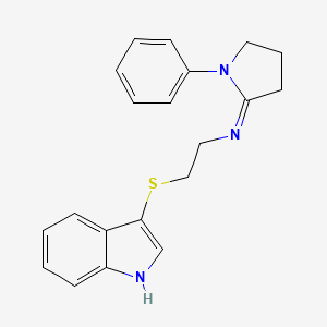 2-(1H-Indol-3-ylthio)-N-(1-phenyl-2-pyrrolidinylidene)ethanamine