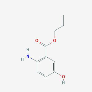 molecular formula C10H13NO3 B120064 Propyl 2-amino-5-hydroxybenzoate CAS No. 150542-22-6