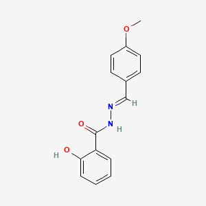 molecular formula C15H14N2O3 B12006466 2-hydroxy-N'-(4-methoxybenzylidene)benzohydrazide CAS No. 3291-01-8