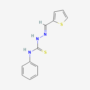 molecular formula C12H11N3S2 B12006505 2-thiophenecarbaldehyde N-phenylthiosemicarbazone CAS No. 199187-74-1