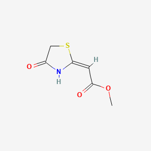 molecular formula C6H7NO3S B12006539 methyl (2E)-(4-oxo-1,3-thiazolidin-2-ylidene)ethanoate 