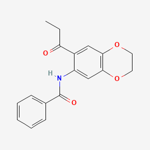 N-[7-(1-oxopropyl)-2,3-dihydro-1,4-benzodioxin-6-yl]benzamide