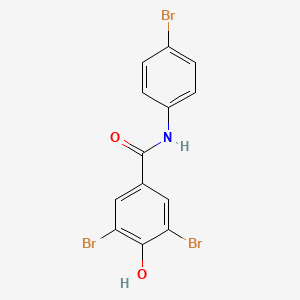 molecular formula C13H8Br3NO2 B12006708 3,5-dibromo-N-(4-bromophenyl)-4-hydroxybenzamide CAS No. 91692-67-0