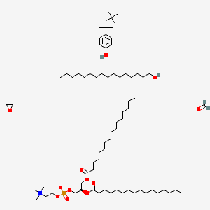 molecular formula C73H142NO12P B1200673 Dipalmitoylphosphatidylcholine, hexadecanol, tyloxapol drug combination CAS No. 99732-49-7