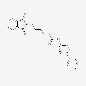 molecular formula C26H23NO4 B12006795 biphenyl-4-yl 6-(1,3-dioxo-1,3-dihydro-2H-isoindol-2-yl)hexanoate 