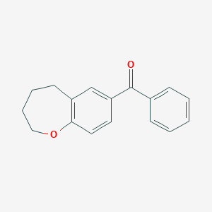 molecular formula C17H16O2 B120068 Phenyl(2,3,4,5-tetrahydro-1-benzoxepin-7-yl)methanone CAS No. 147394-48-7